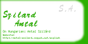szilard antal business card