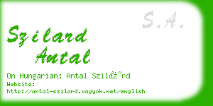 szilard antal business card